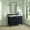 James Martin Vanities 48'' Single Vanity, Black Onyx w/ 3 CM Victorian Silver Quartz Top 424-V48-BKO-3VSL - alternate 4
